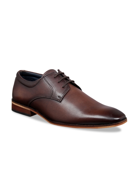 

Aditi Wasan Men Brown Solid Leather Formal Derbys