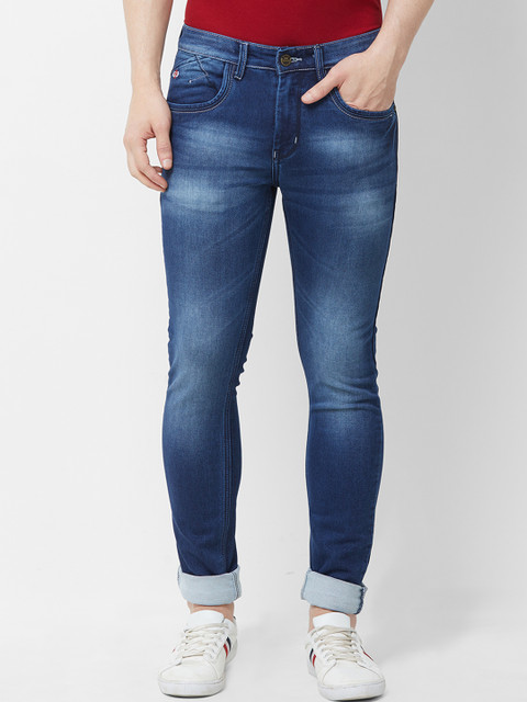 

Road Rockers Men Blue Regular Fit Mid-Rise Clean Look Stretchable Jeans