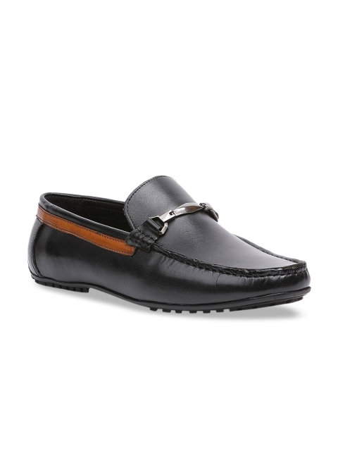 

pelle albero Men Black Leather Loafers