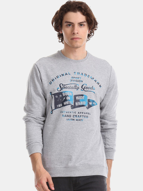 

Cherokee Men Grey Printed Sweatshirt
