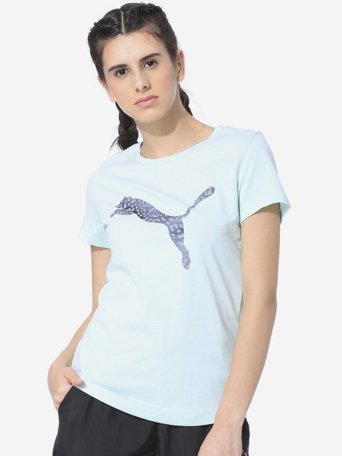 

Puma Women Blue Printed Top