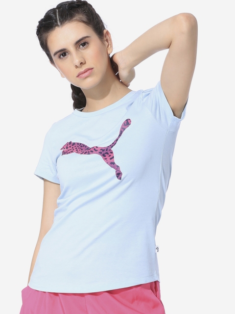 

Puma Women Blue Printed Top