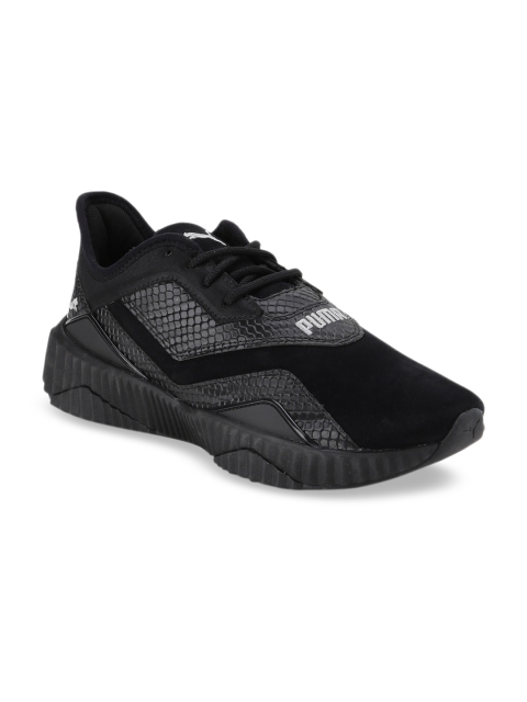 

Puma Women Black Textile Defy Stitched Croc Wn s Running Shoes