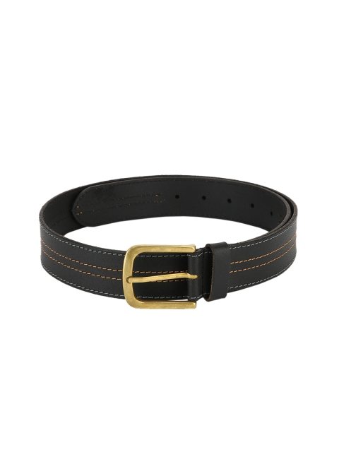 

Calligraphy Men Black Solid Leather Belt