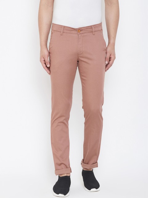 

Canary London Men Rust Smart Slim Fit Solid Regular Trousers