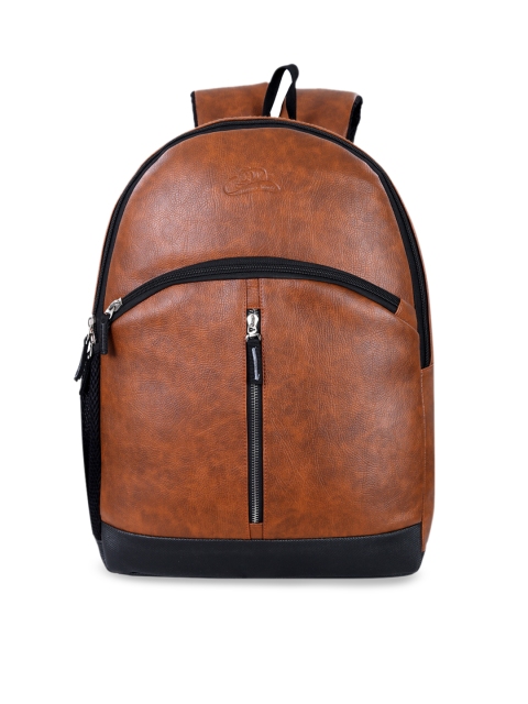 

Leather World Unisex Tan Brown Solid Backpack