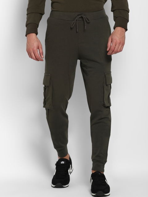 

Hummel Men Olive Green Solid Joggers