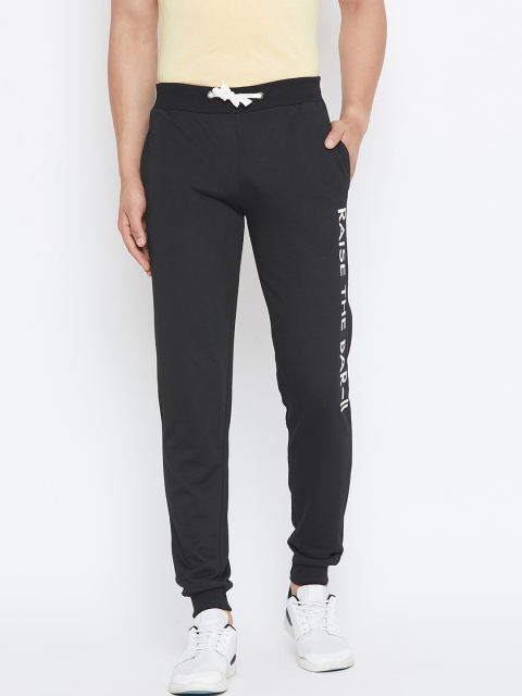 

Austin Wood Men Black Printed Straight-Fit Joggers