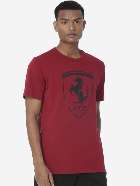 

PUMA Motorsport Men Maroon Printed Round Neck T-shirt