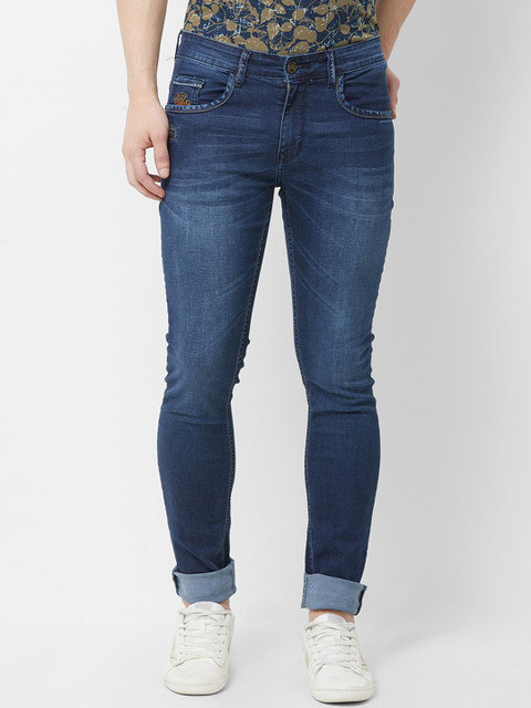

Road Rockers Men Blue Regular Fit Mid-Rise Clean Look Stretchable Jeans