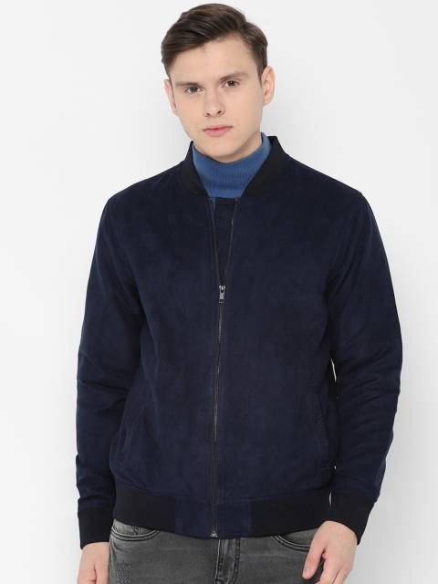 

SKULT by Shahid Kapoor Men Navy Blue Solid Bomber