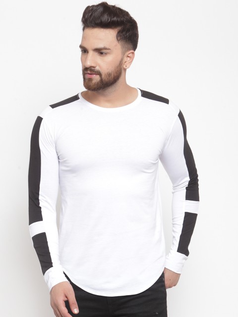 

GESPO Men White Solid Round Neck T-shirt
