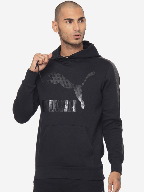 

Puma Men Black Printed Hooded Sweatshirt