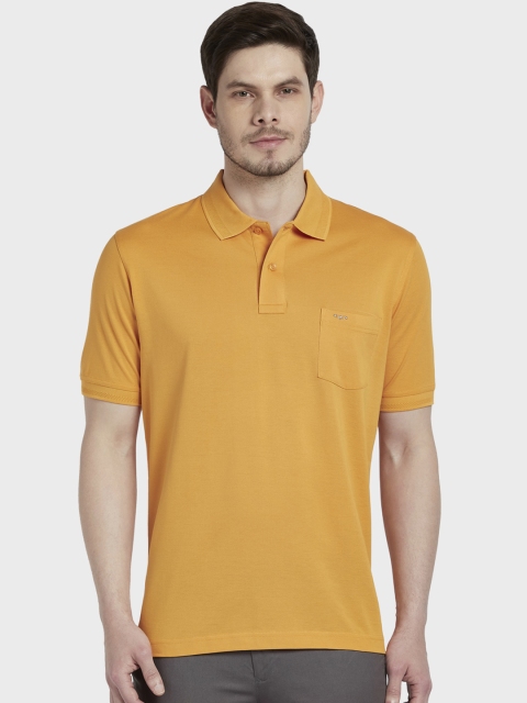 

ColorPlus Men Yellow Solid Polo Collar T-shirt
