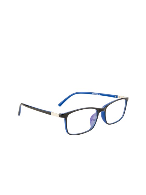 

Gold Berg Unisex Black & Blue Solid Full Rim Rectangle Frames GB-186