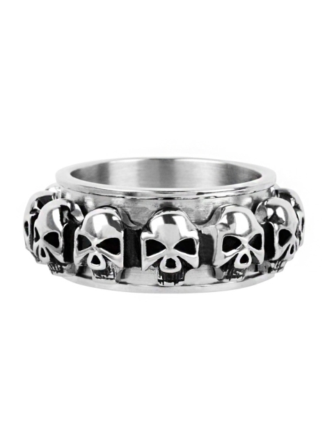 

Inox Jewelry Silver Toned Skull Shaped Finger Ring