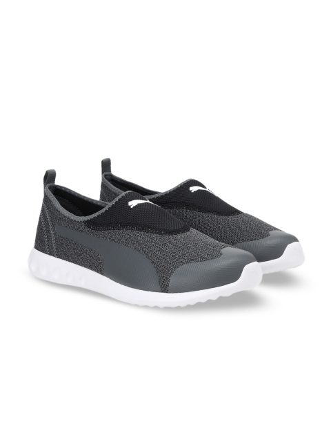 

Puma Unisex Grey Mesh Concave 3 MU Slip-On Running Shoes