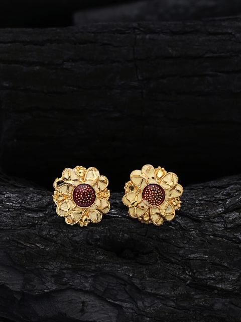 

ZeroKaata Gold-Plated Floral Handcrafted Studs