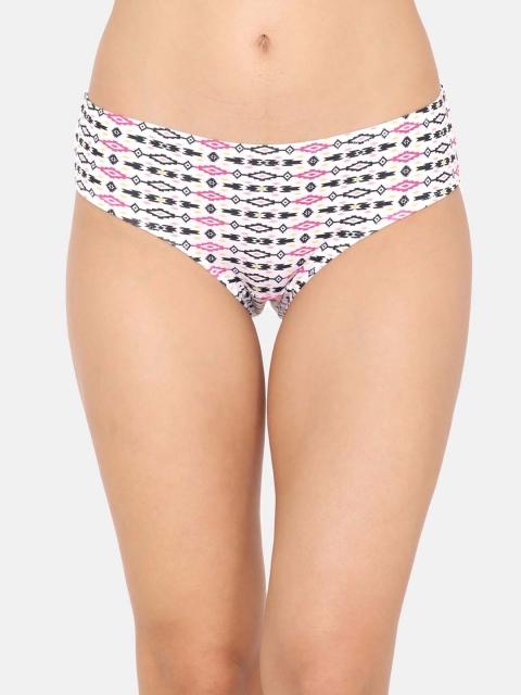 

Zivame Women White & Black Printed Bikini Briefs ZI2467FASHHSAST