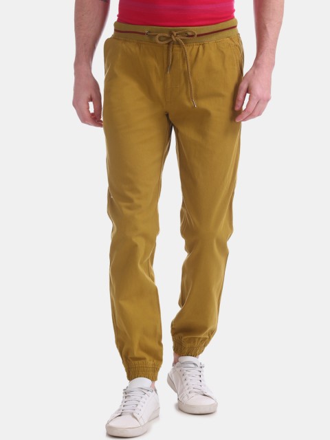 

Colt Men Mustard Brown Slim Fit Solid Joggers