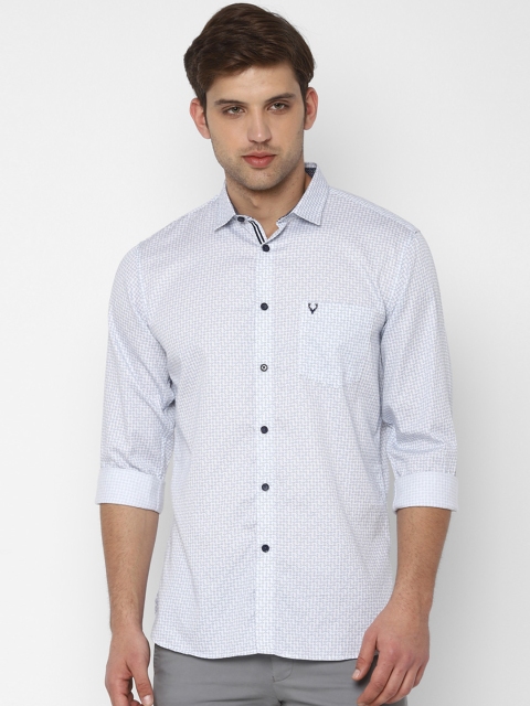 

Allen Solly Men Blue & White Slim Fit Printed Casual Shirt