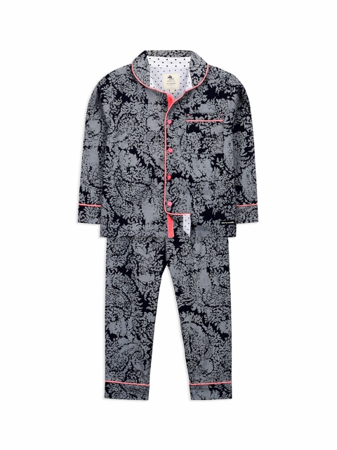 

Cherry Crumble Kids Black & Grey Printed Night suit WS-NSUIT-A7140