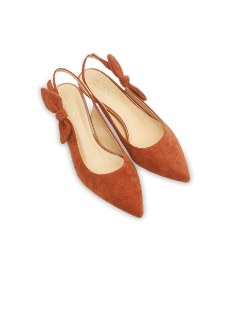 

ROSSO BRUNELLO Women Brown Solid Pumps