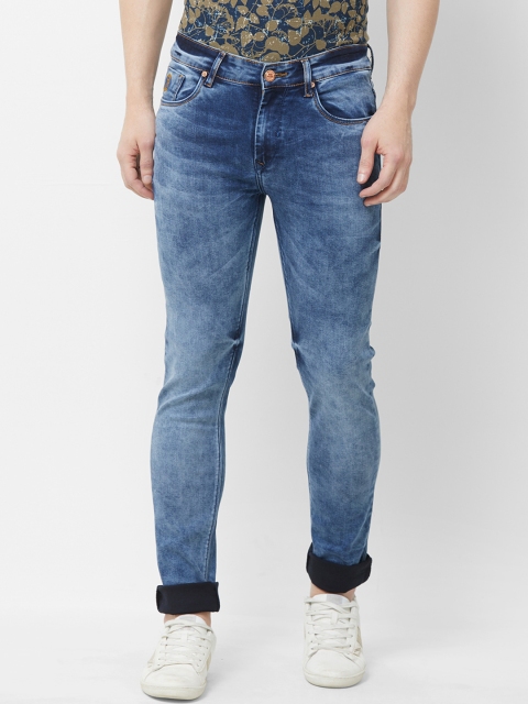 

Road Rockers Men Blue Regular Fit Mid-Rise Clean Look Stretchable Jeans