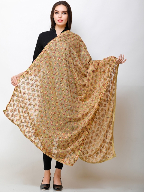 

Aksara Beige Embroidered Dupatta