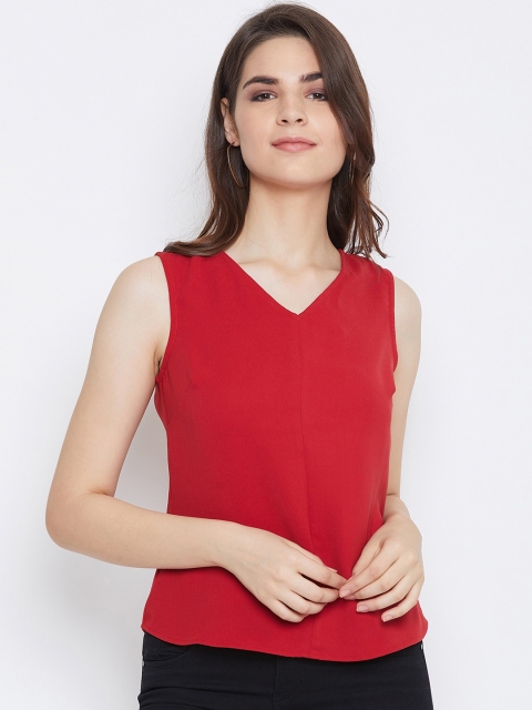 

Imfashini Women Red Solid Top