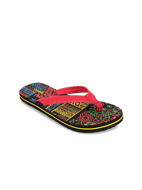 

Chumbak Women Black Printed Thong Flip-Flops