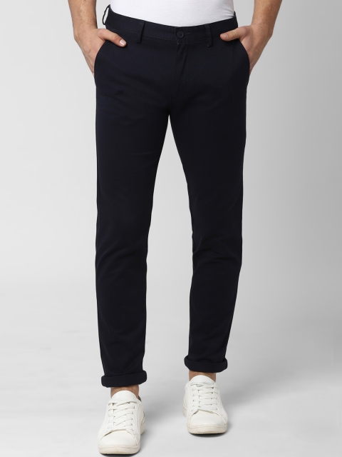 

Peter England Casuals Men Navy Blue Slim Fit Solid Regular Trousers