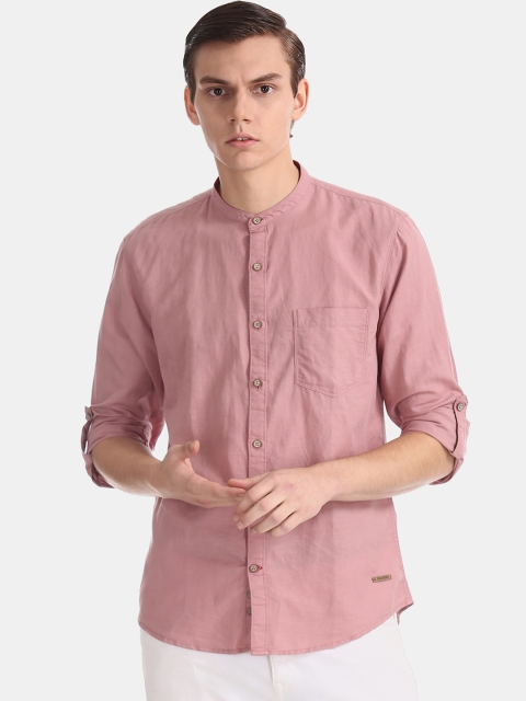

Cherokee Men Pink Regular Fit Solid Casual Shirt
