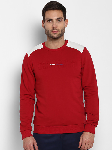 

hummel Men Red Solid Sweatshirt