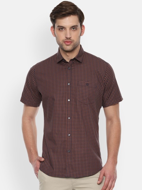 

Van Heusen Sport Men Brown Slim Fit Checked Casual Shirt