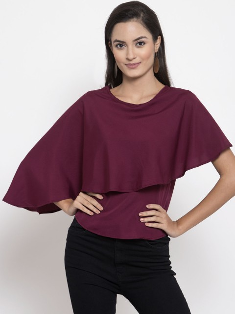 

Molly & Michel Women Maroon Solid Top