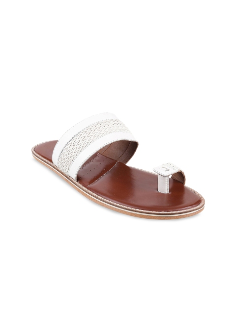 

Mochi Men White Leather Comfort Sandals