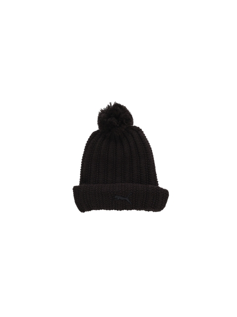 

Puma Unisex Black Solid SF LS Pom Pom Beanie