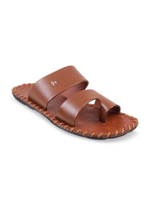 

Mochi Men Tan Brown Leather Comfort Sandals