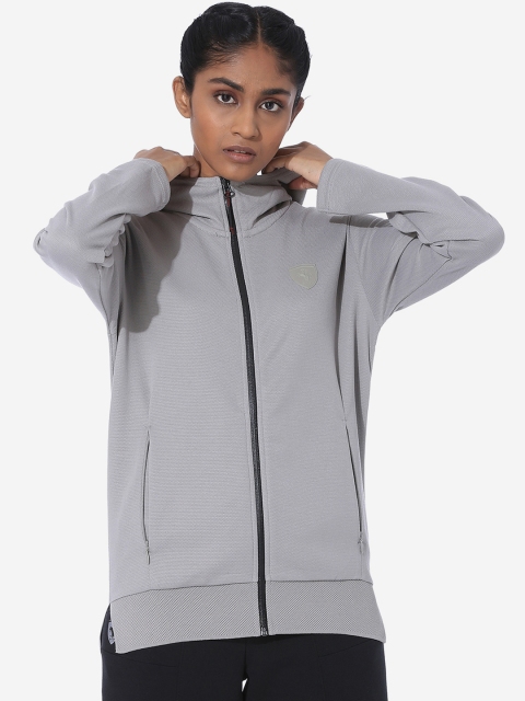 

PUMA Motorsport Women Grey Solid Ferrari Hdd Sweat Jacket