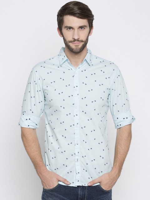 

SPYKAR Men Blue Slim Fit Printed Casual Shirt