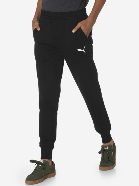 

Puma Men Black Printed ESS Logo Pants FL Joggers