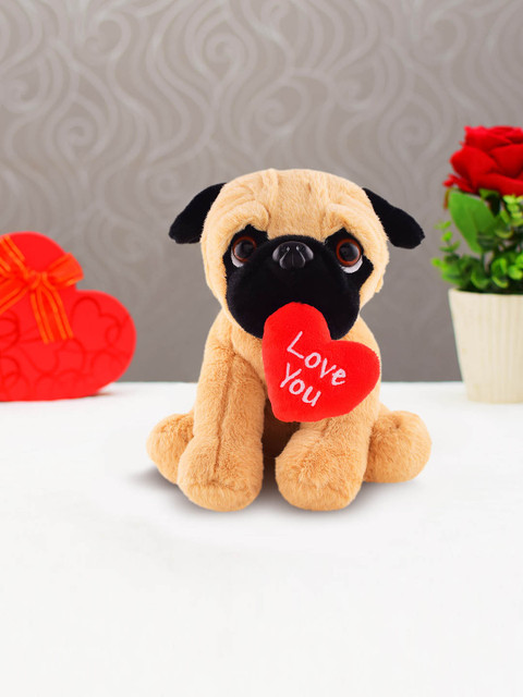 

Archies Love Gifts Brown & Black Soft Toy Puppy With Heart