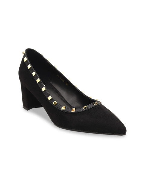 

ROSSO BRUNELLO Women Black & Gold-Toned Embellished Pumps