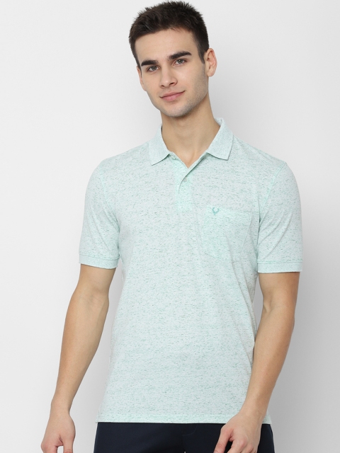 

Allen Solly Men Sea Green Solid Polo Collar T-shirt