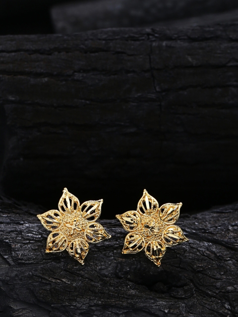 

ZeroKaata Gold-Plated Floral Studs