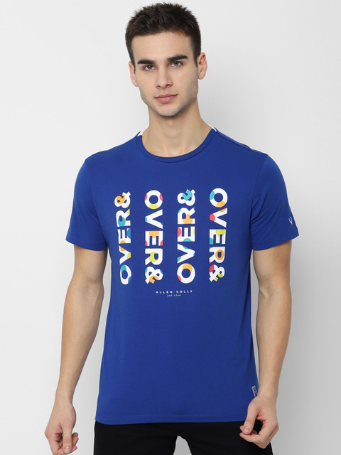 

Allen Solly Sport Men Blue Printed Round Neck T-shirt