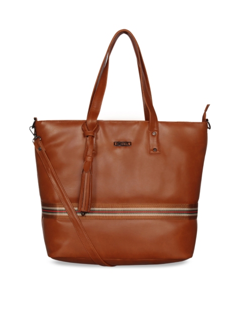 

ESBEDA Tan Brown Striped Shoulder Bag