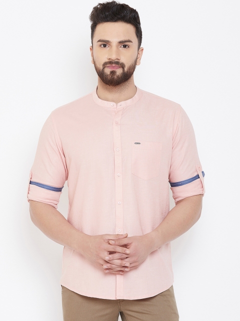 

Canary London Men Pink Slim Fit Solid Casual Shirt