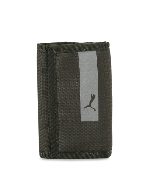 

Puma Unisex Olive Green Printed Vibe Three Fold Wallet